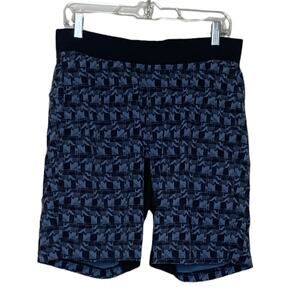 Lululemon Athletica geometric print lined training pull on shorts size M